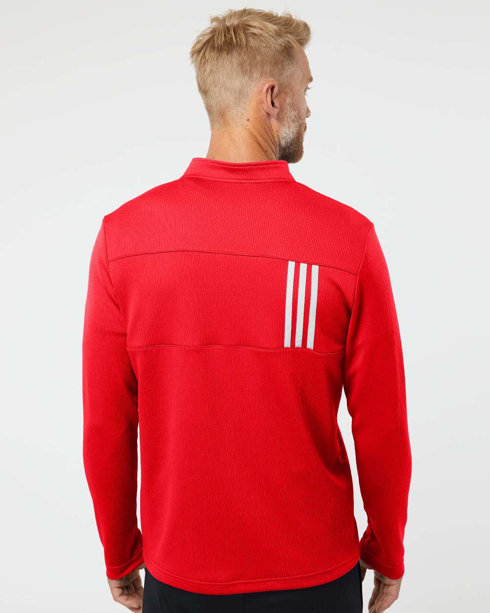 Adidas - 3-Stripes Double Knit Quarter-Zip Pullover - A482