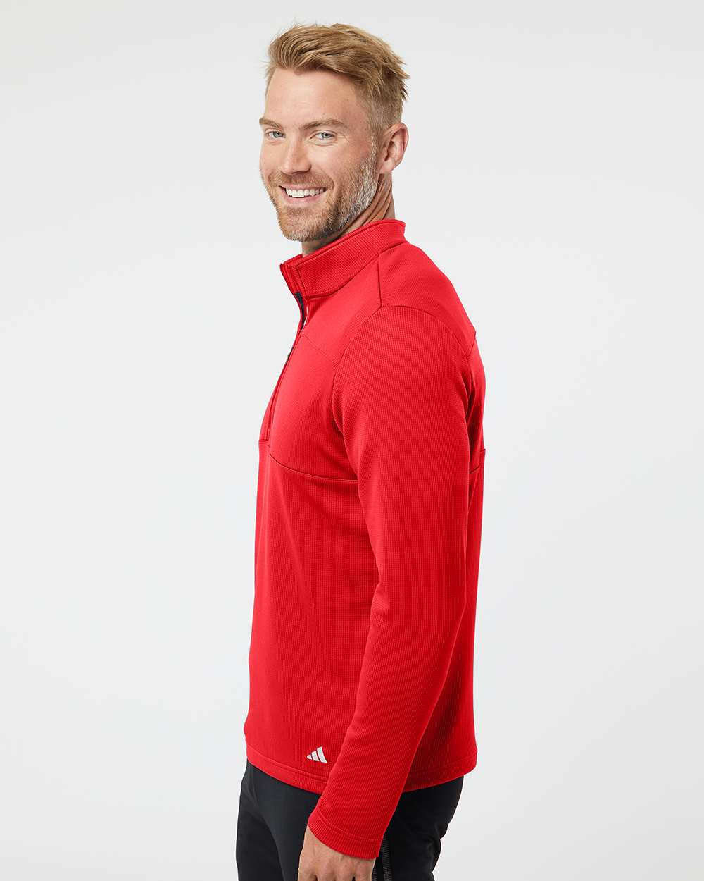 Adidas - 3-Stripes Double Knit Quarter-Zip Pullover - A482