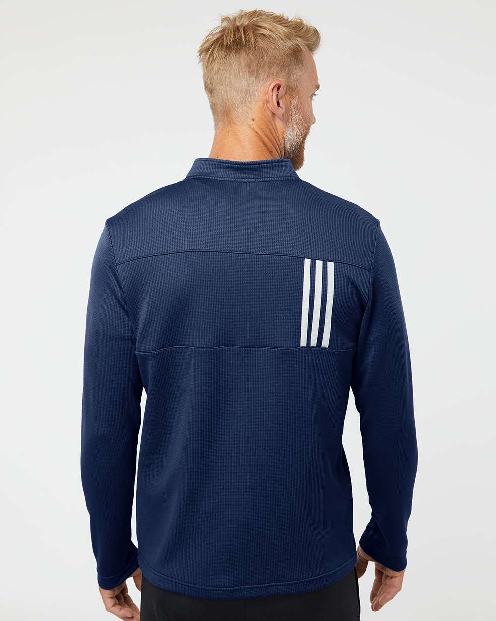 Adidas - 3-Stripes Double Knit Quarter-Zip Pullover - A482
