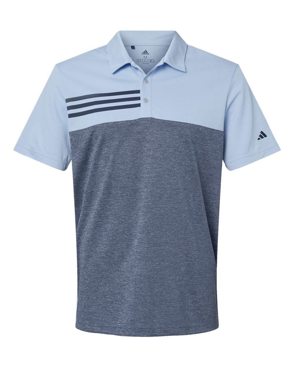 Adidas - Heathered Colorblocked 3-Stripes Polo - A508