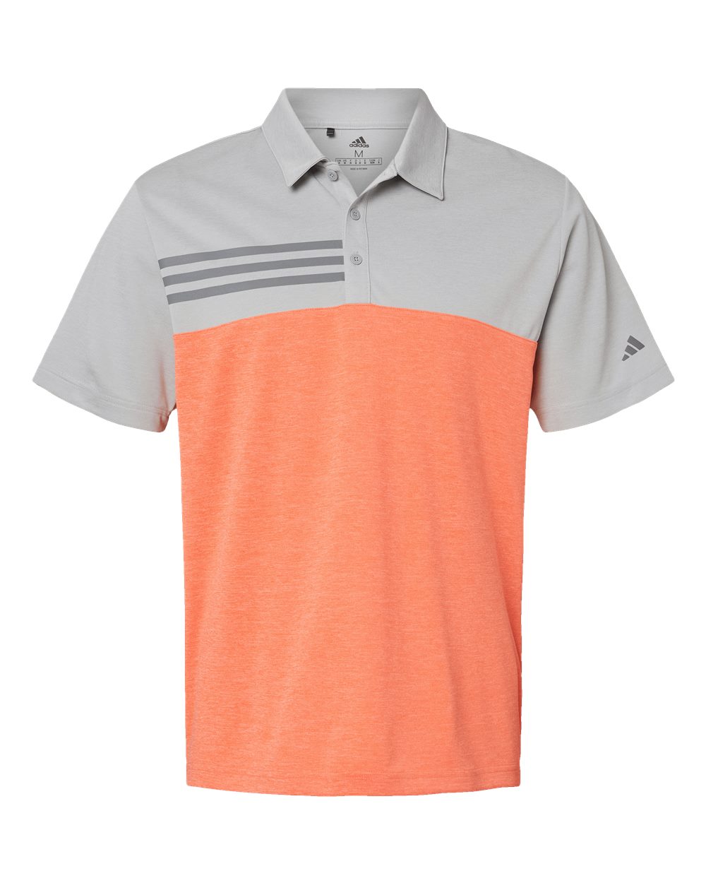 Adidas - Heathered Colorblocked 3-Stripes Polo - A508
