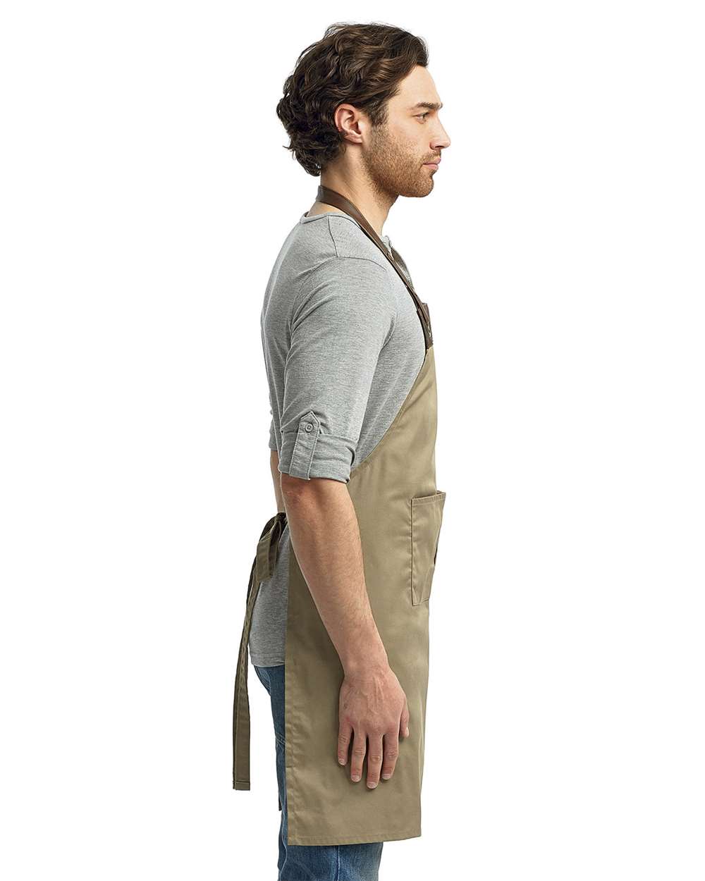 Artisan Collection by Reprime Espresso Bib Apron with Pocket - RP123