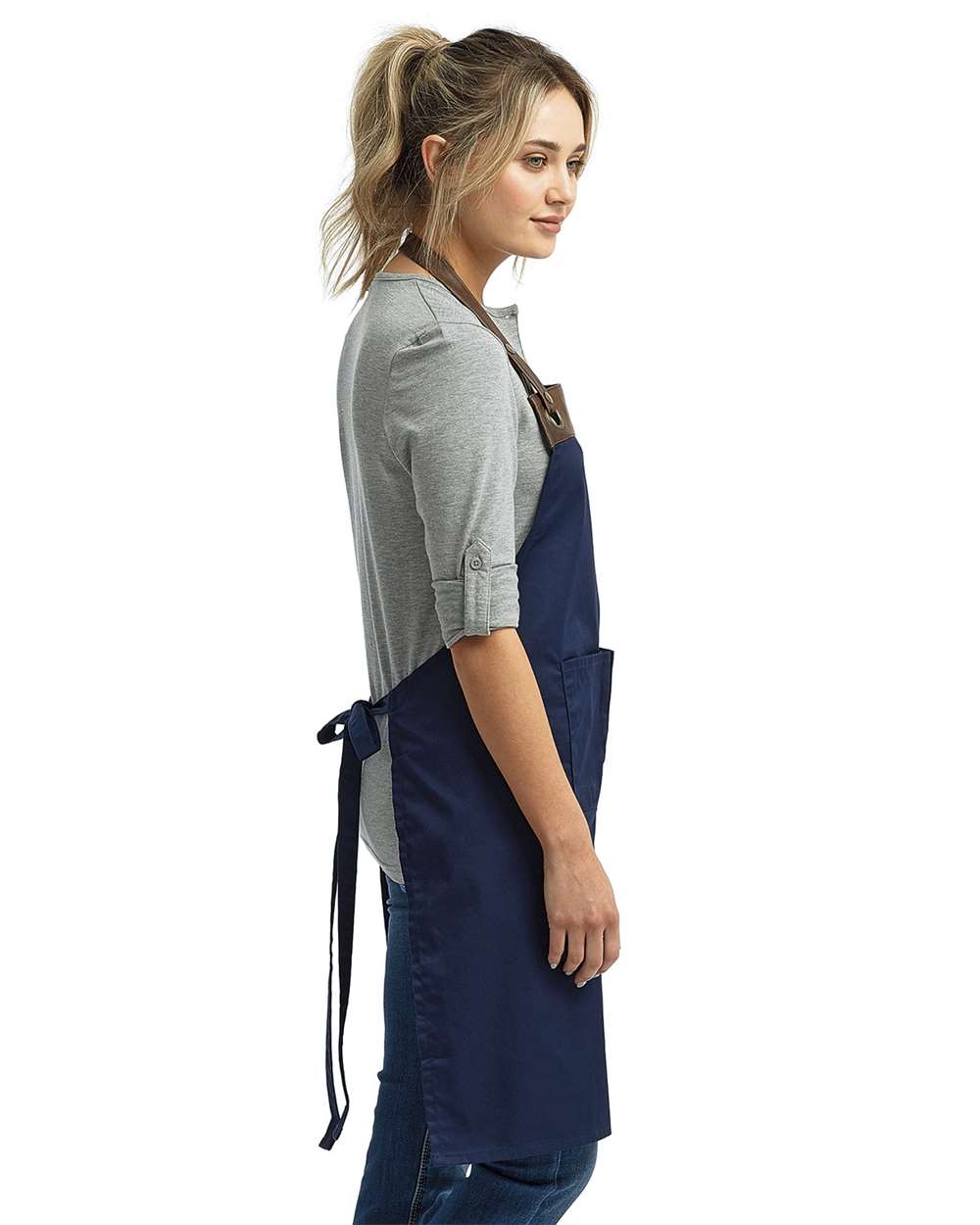 Artisan Collection by Reprime Espresso Bib Apron with Pocket - RP123