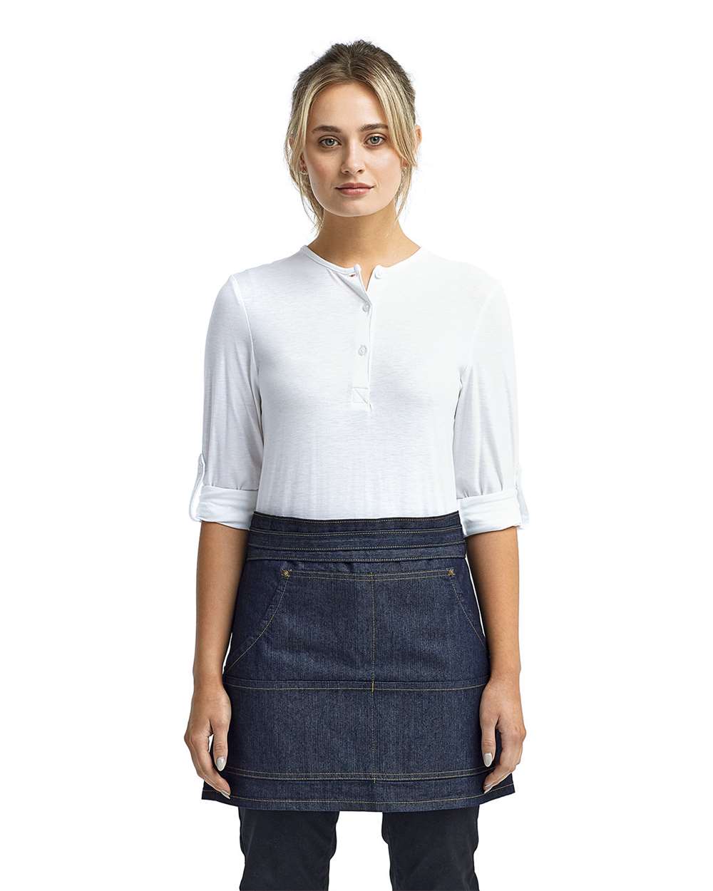 Artisan Collection by Reprime Four-Pocket Jeans Stitch Denim Waist Apron - RP125