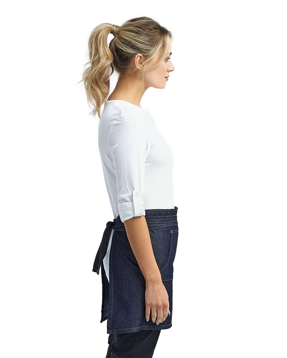 Artisan Collection by Reprime Four-Pocket Jeans Stitch Denim Waist Apron - RP125