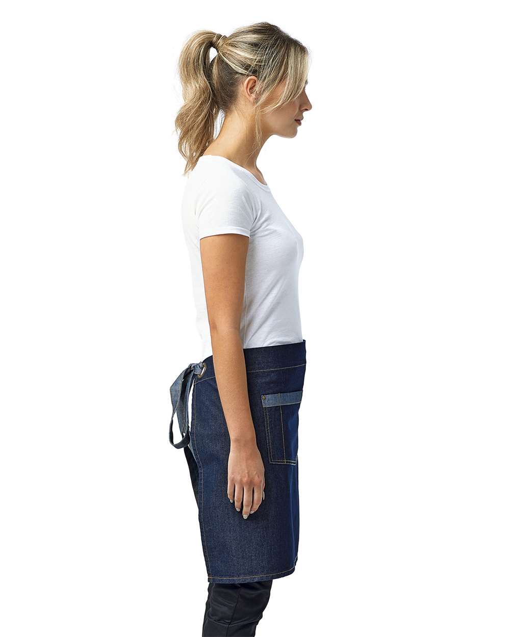 Artisan Collection by Reprime Domain Contrast Denim Waist Apron with Pocket - RP128