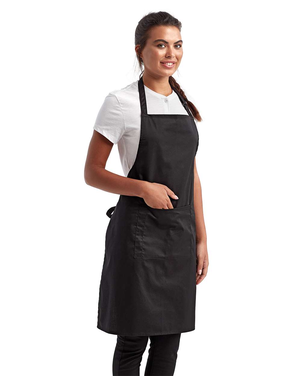 Artisan Collection by Reprime Recycled Bib Apron with Pocket - RP154
