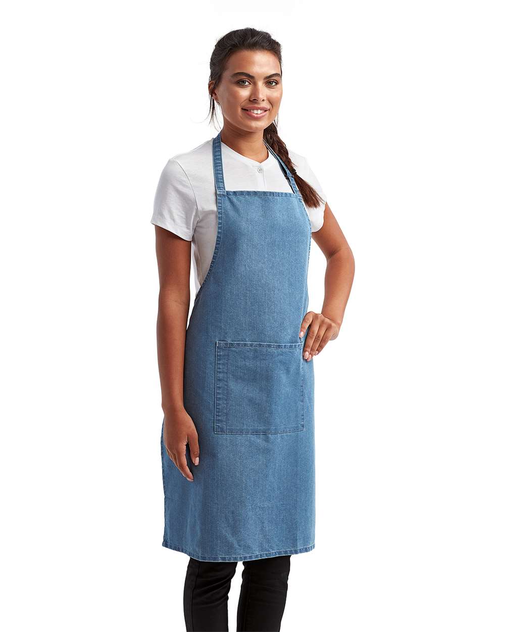 Artisan Collection by Reprime Recycled Bib Apron with Pocket - RP154