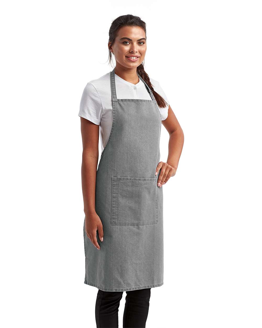 Artisan Collection by Reprime Recycled Bib Apron with Pocket - RP154