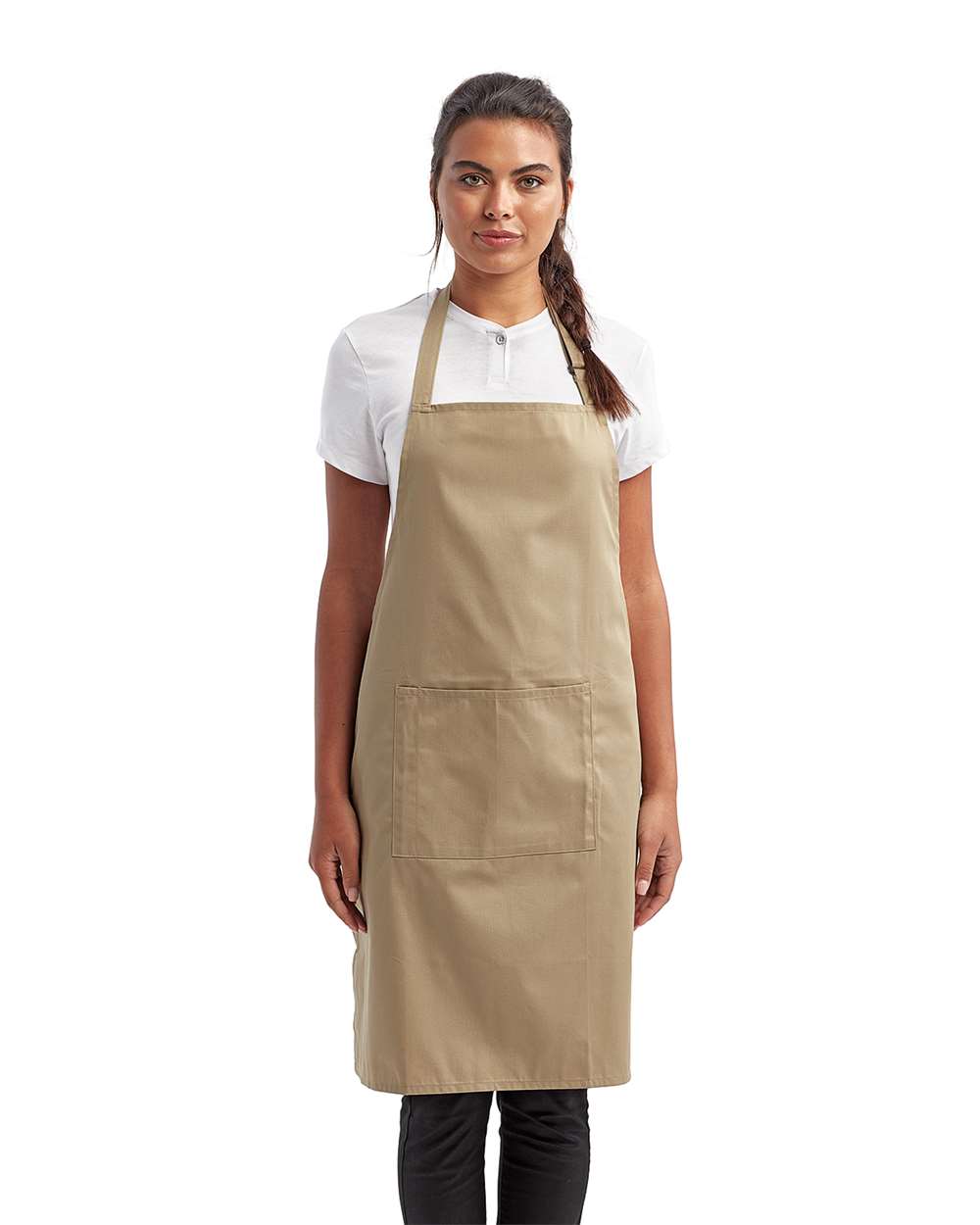 Artisan Collection by Reprime Recycled Bib Apron with Pocket - RP154