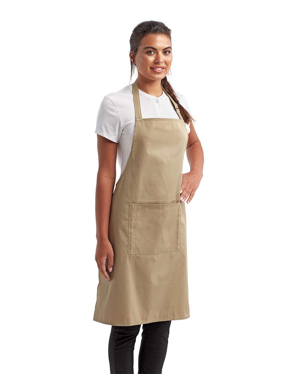 Artisan Collection by Reprime Recycled Bib Apron with Pocket - RP154