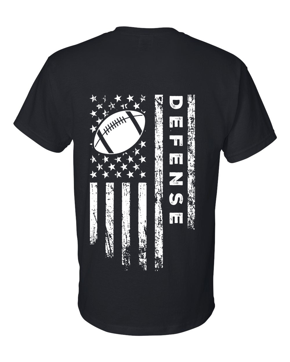 DEFENSE /U.S.A. FLAG T-Shirt - ADULT White Lettering/White Flag