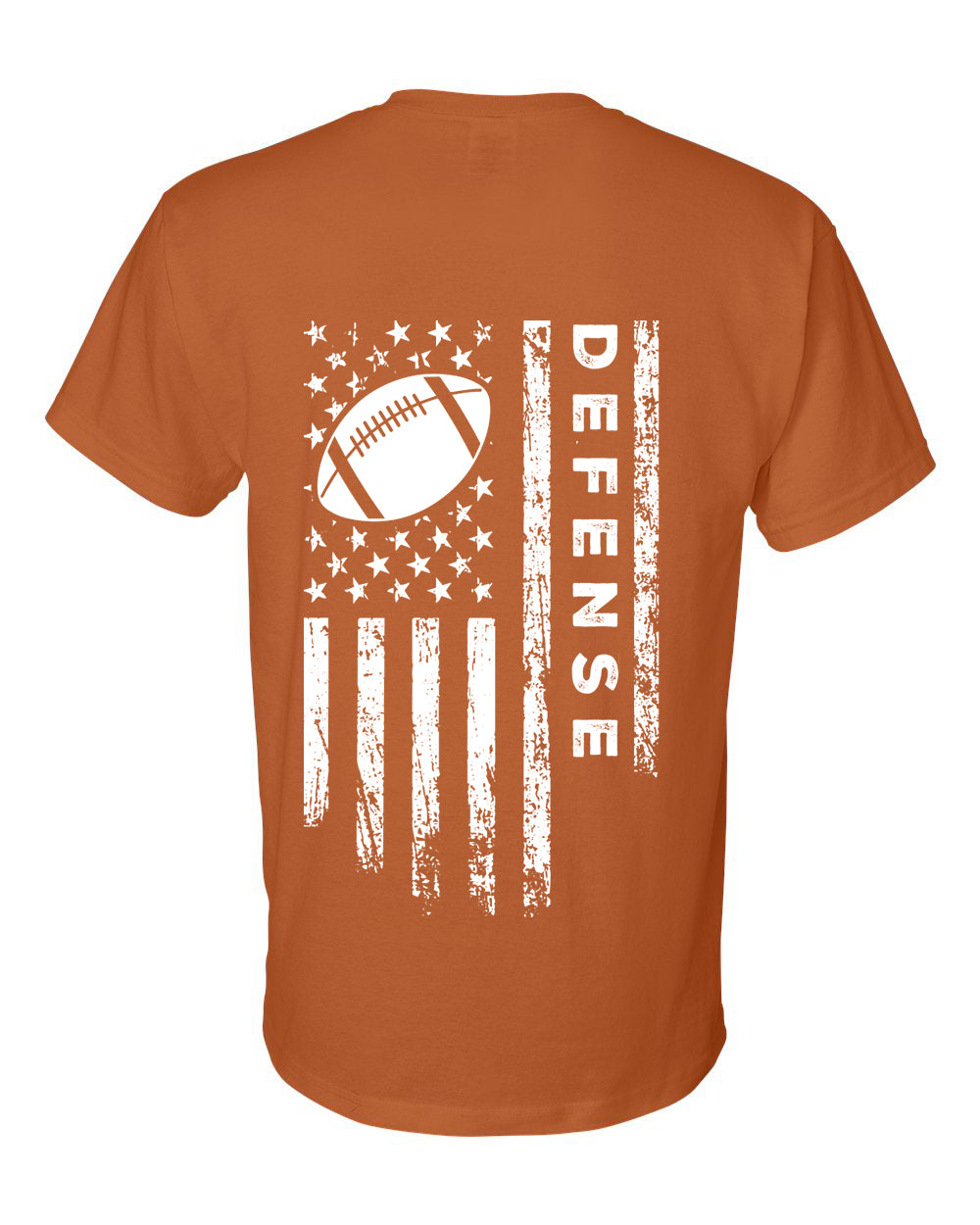 DEFENSE /U.S.A. FLAG T-Shirt - ADULT White Lettering/White Flag
