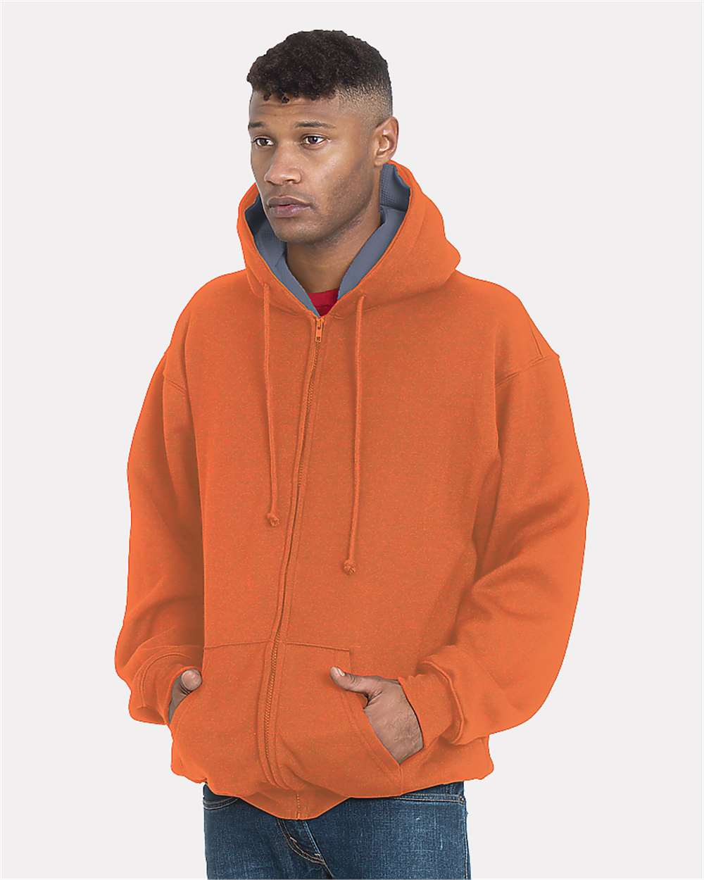 Bayside - USA-Made Super Heavy Thermal Lined Full-Zip Hooded Sweatshirt - 940