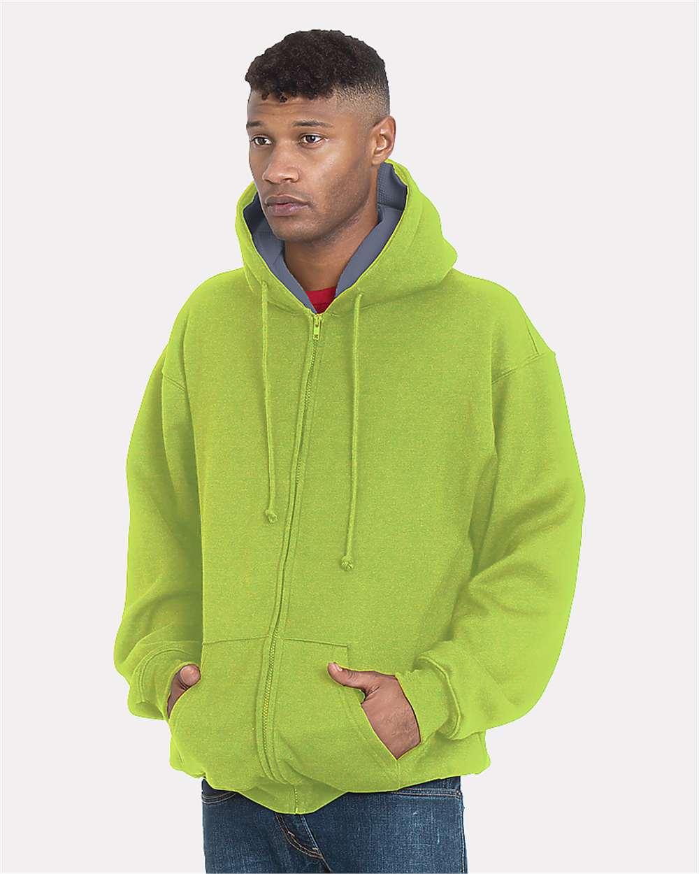 Bayside - USA-Made Super Heavy Thermal Lined Full-Zip Hooded Sweatshirt - 940