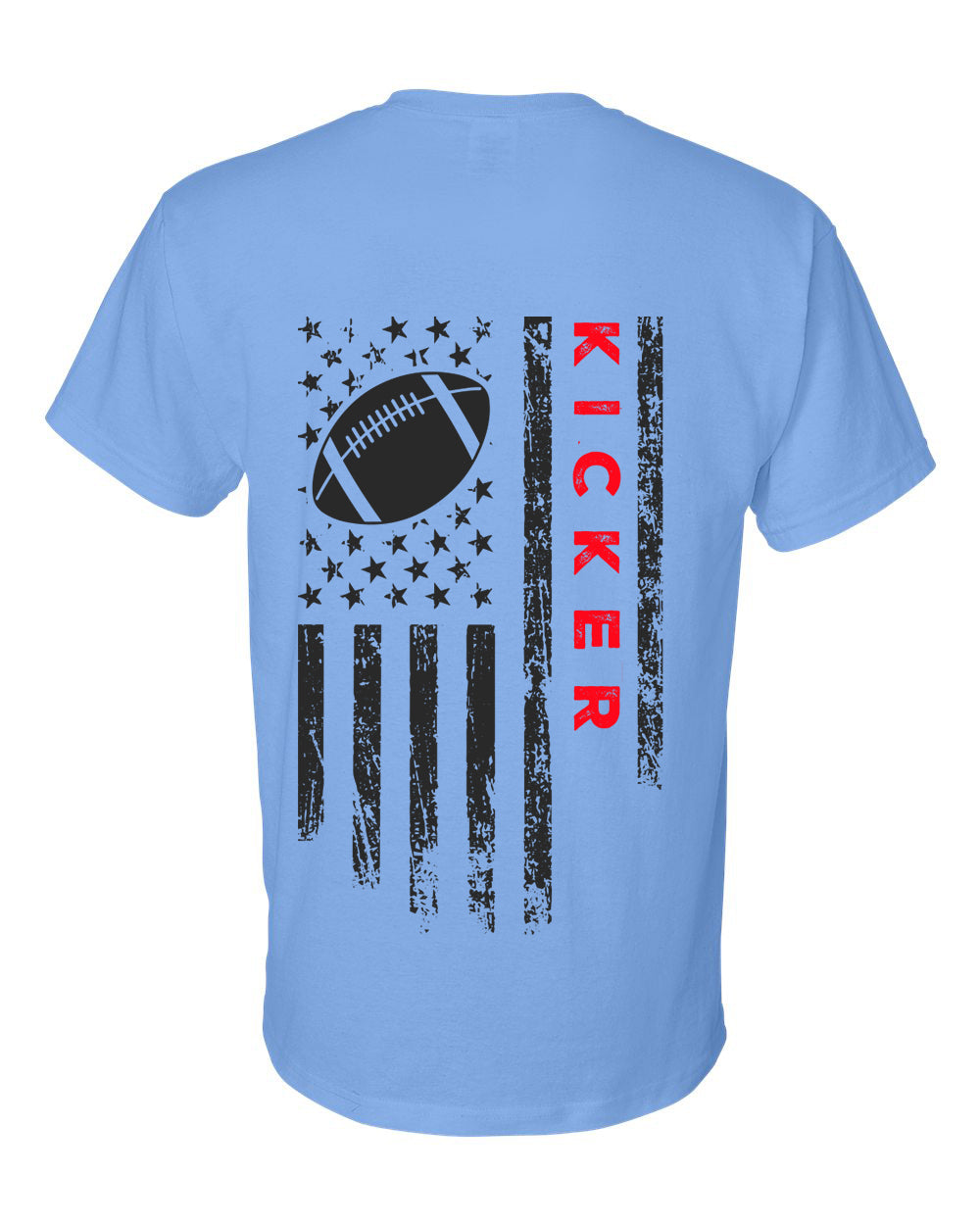 KICKER /U.S.A. FLAG T-Shirt - ADULT Red Lettering/Black Flag