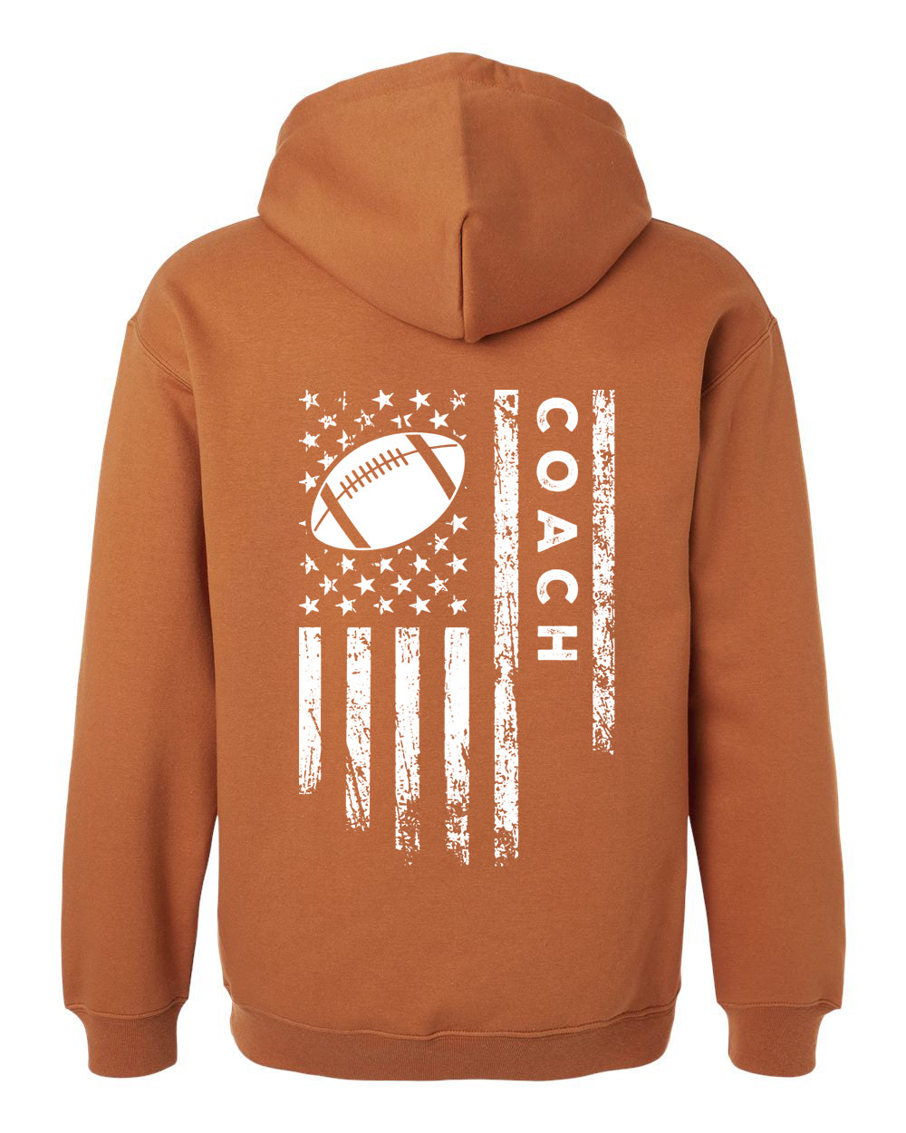 COACH / U.S.A. FLAG HOODIE - ADULT White Lettering/White Flag