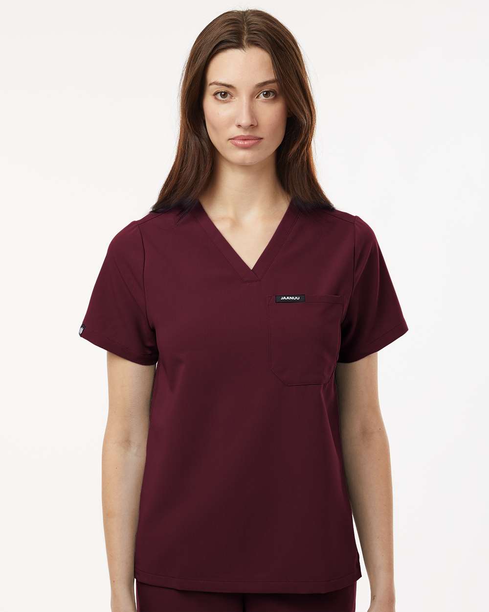 Jaanuu Women's Rhena Essential 1-Pocket Scrub V-Neck Top - W10001