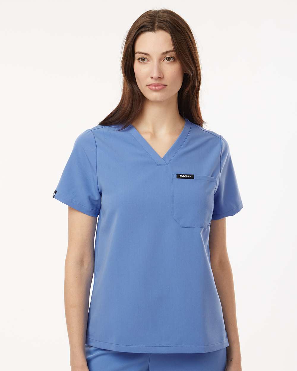 Jaanuu Women's Rhena Essential 1-Pocket Scrub V-Neck Top - W10001