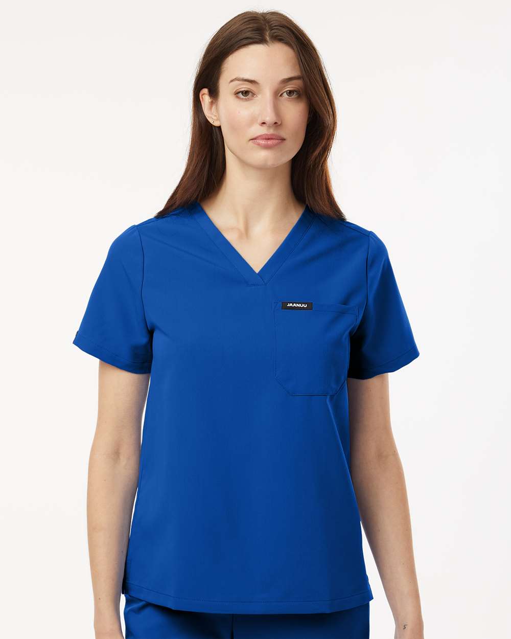 Jaanuu Women's Rhena Essential 1-Pocket Scrub V-Neck Top - W10001