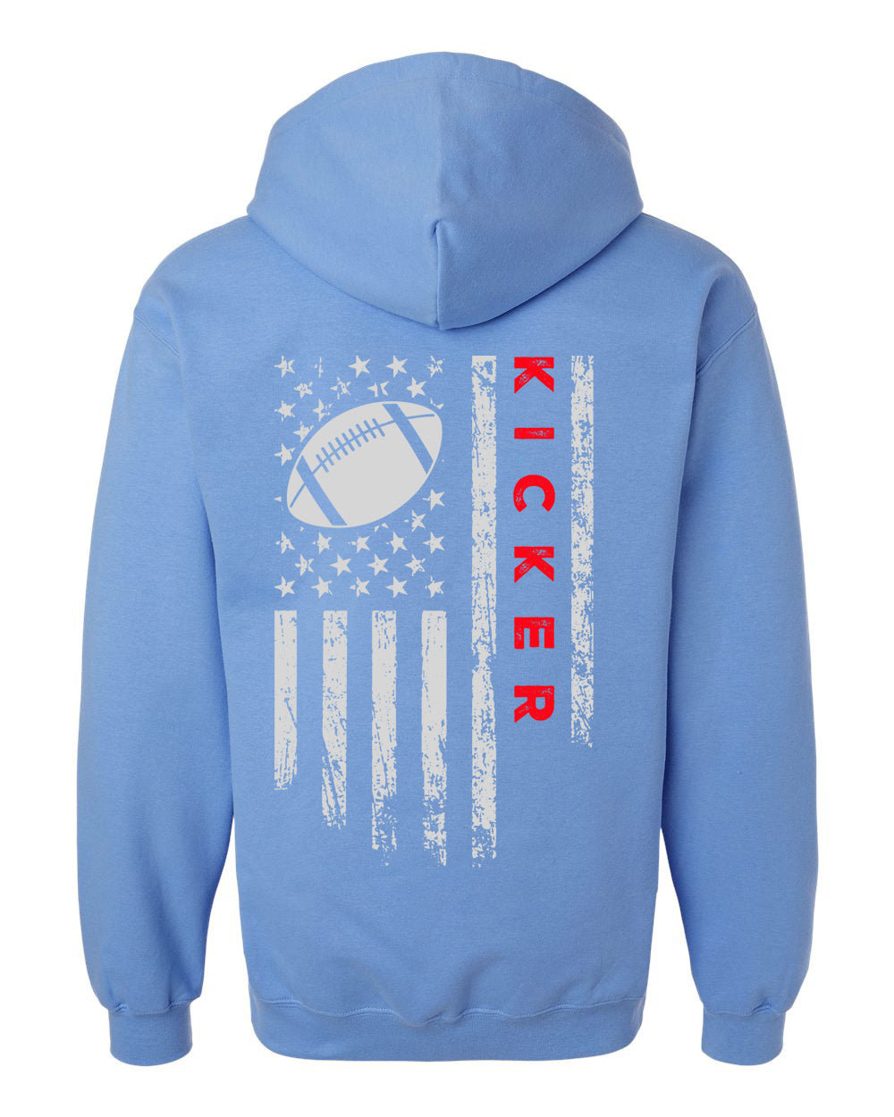KICKER /U.S.A. FLAG HOODIE - ADULT Red Lettering/White flag