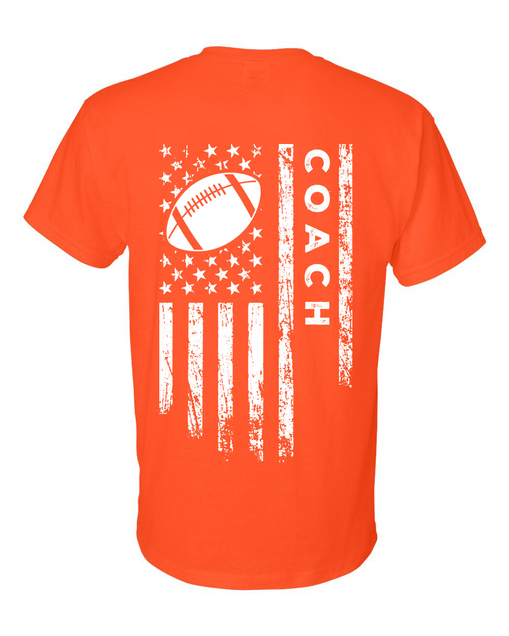 COACH /U.S.A. FLAG T-Shirt - ADULT White Lettering/White Flag