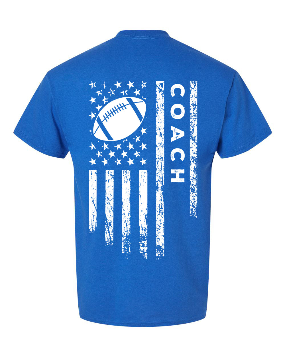 COACH /U.S.A. FLAG T-Shirt - ADULT White Lettering/White Flag