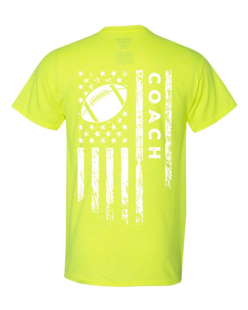 COACH /U.S.A. FLAG T-Shirt - ADULT White Lettering/White Flag