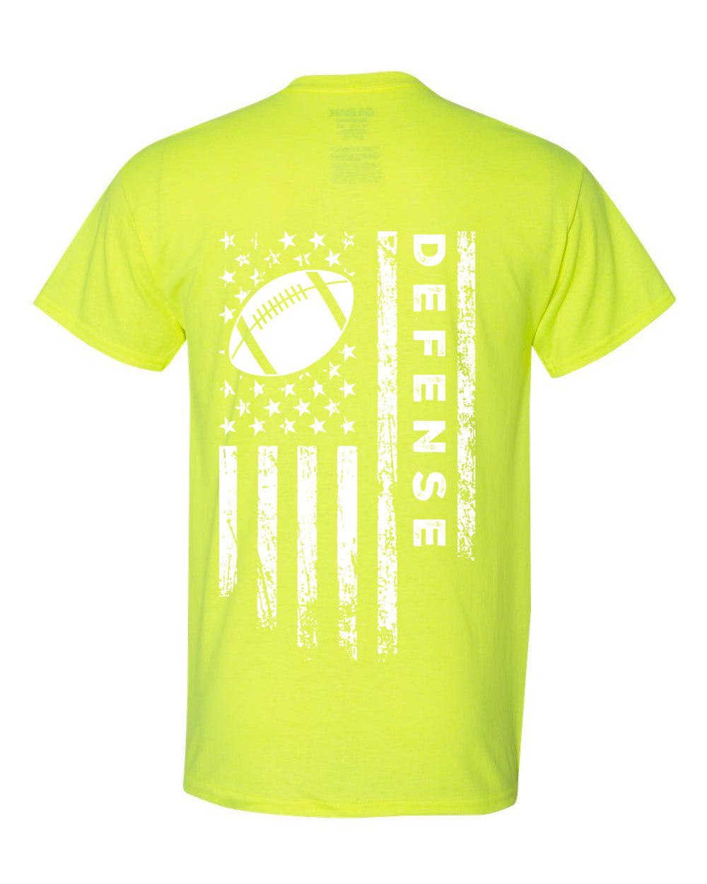 DEFENSE /U.S.A. FLAG T-Shirt - ADULT White Lettering/White Flag