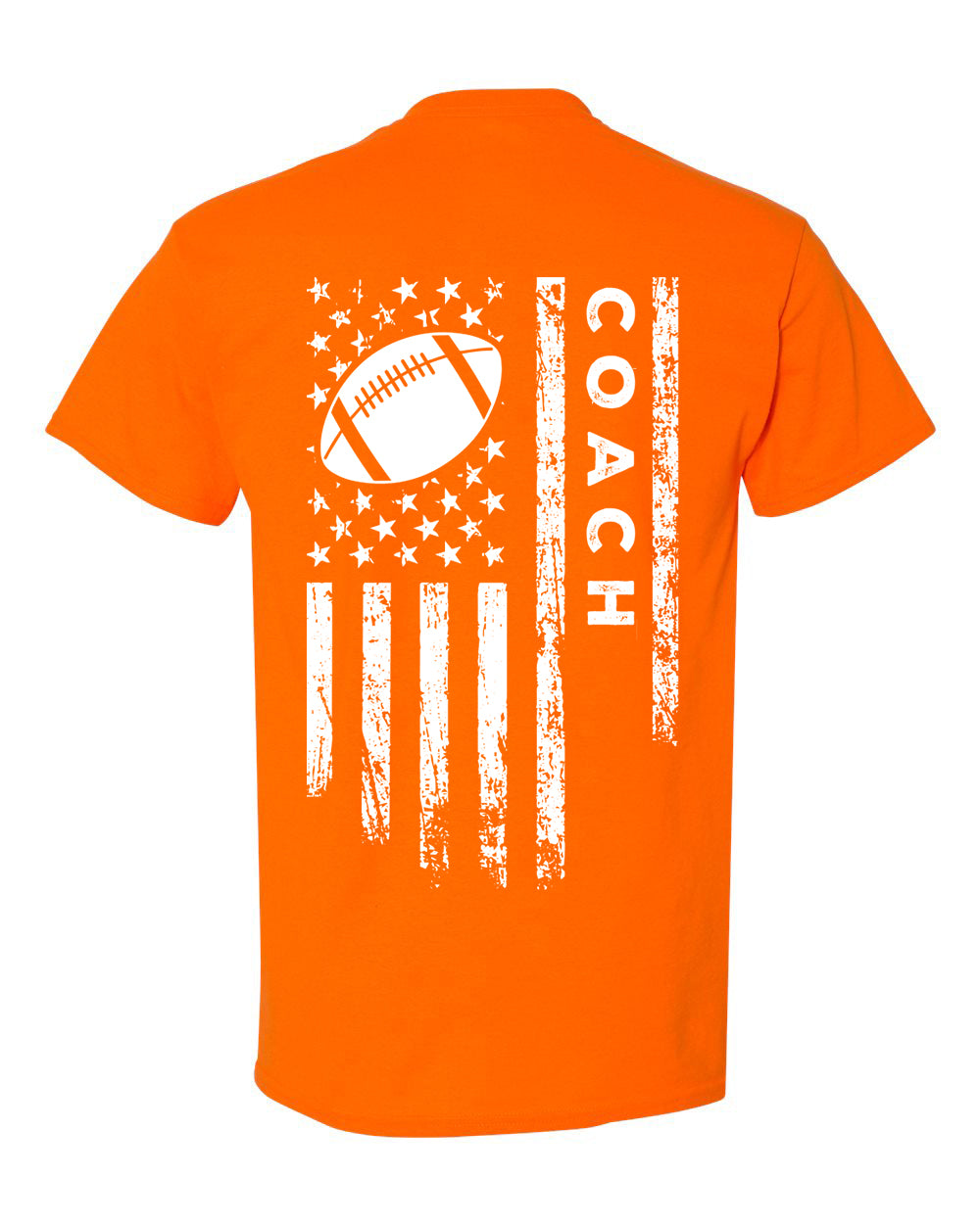 COACH /U.S.A. FLAG T-Shirt - ADULT White Lettering/White Flag