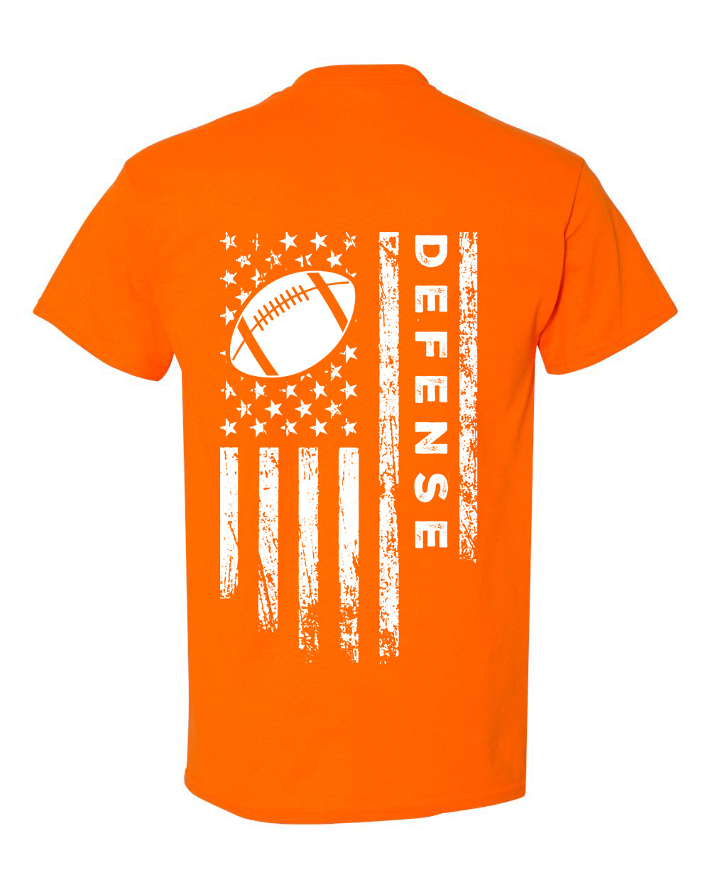 DEFENSE /U.S.A. FLAG T-Shirt - ADULT White Lettering/White Flag