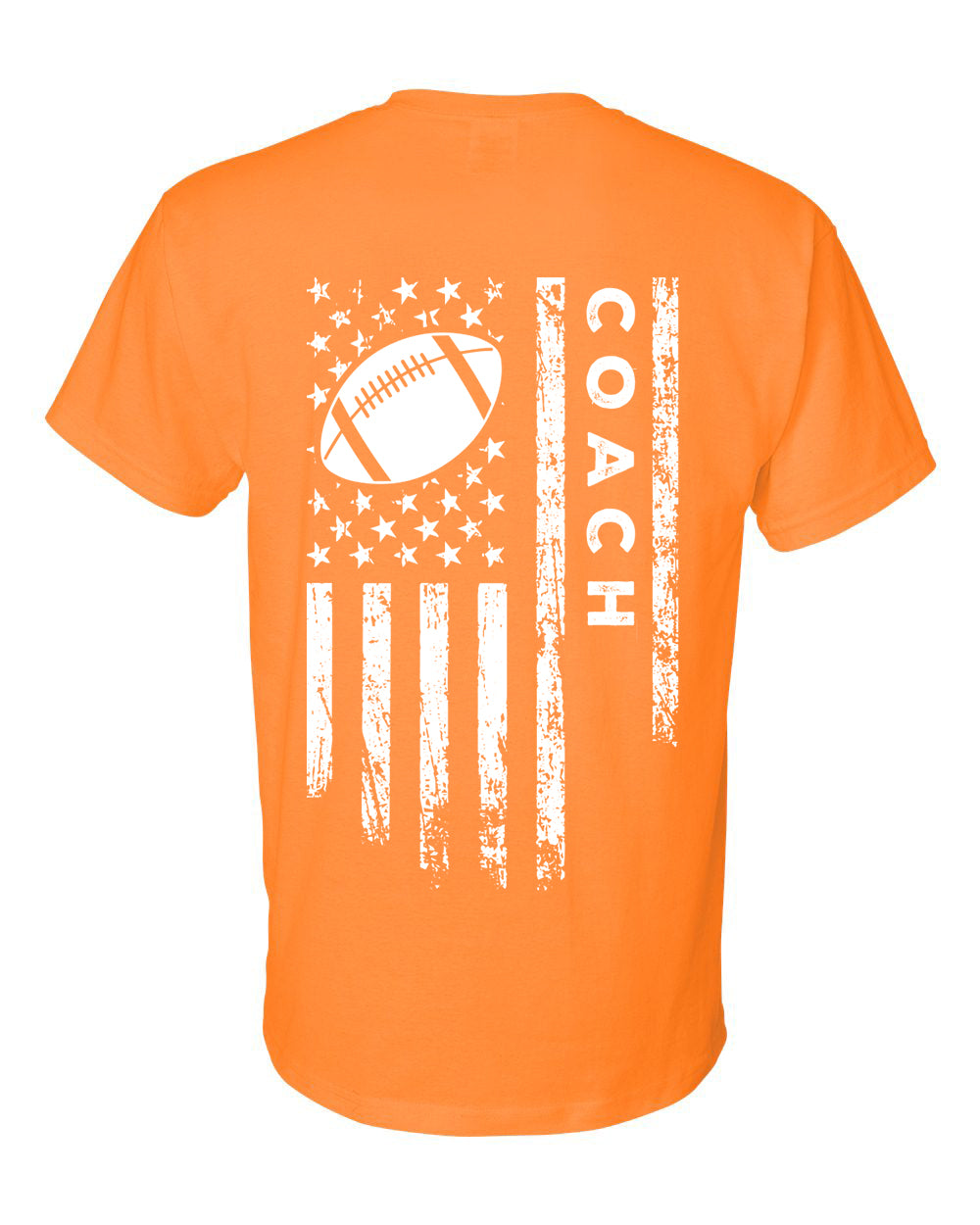 COACH /U.S.A. FLAG T-Shirt - ADULT White Lettering/White Flag