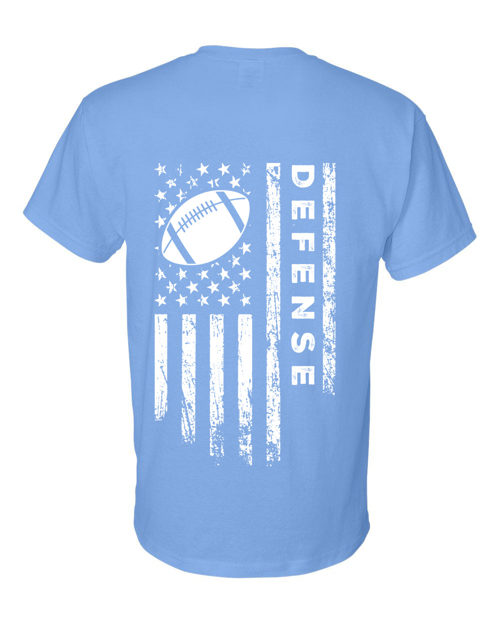DEFENSE /U.S.A. FLAG T-Shirt - ADULT White Lettering/White Flag