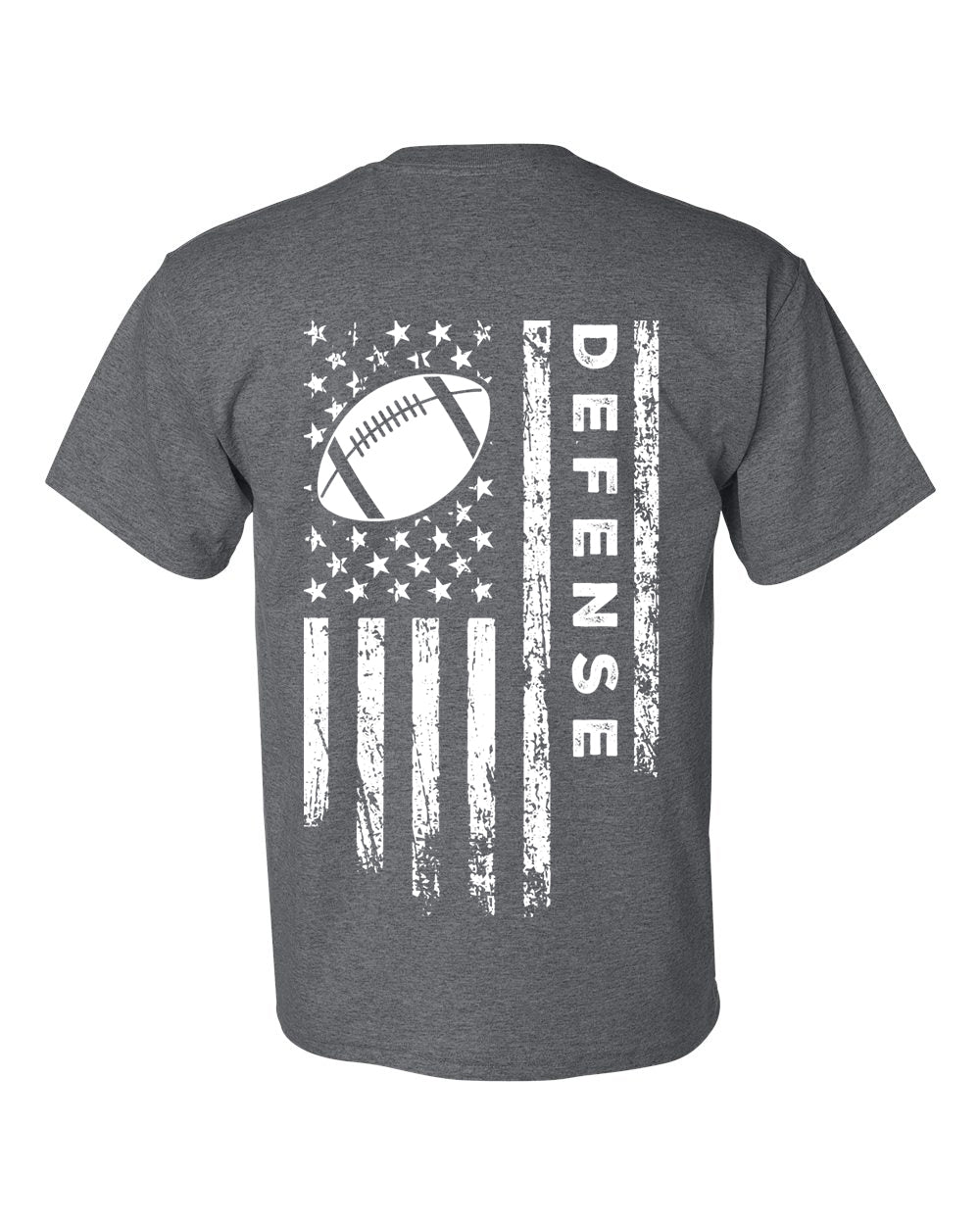 DEFENSE /U.S.A. FLAG T-Shirt - ADULT White Lettering/White Flag