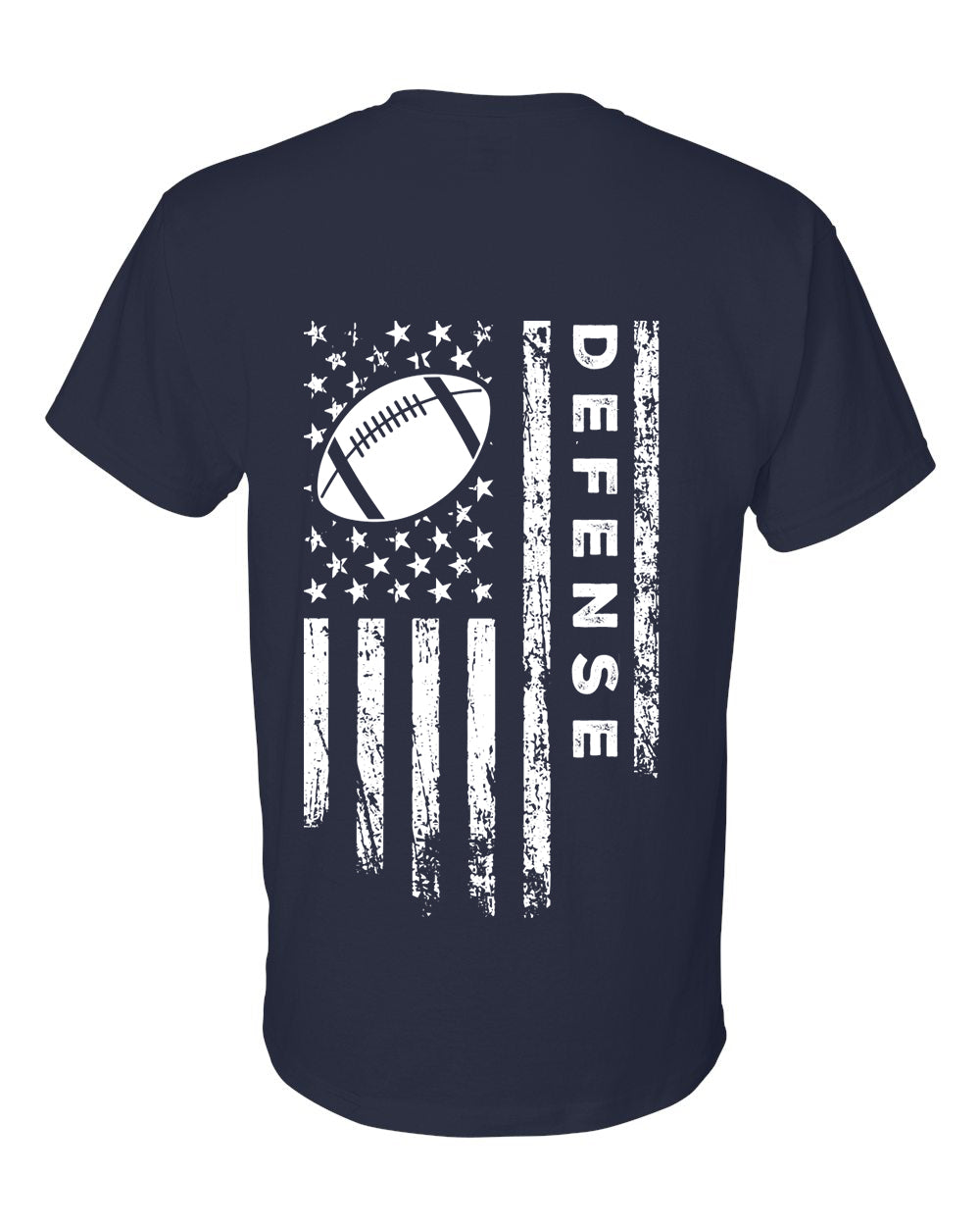 DEFENSE /U.S.A. FLAG T-Shirt - ADULT White Lettering/White Flag