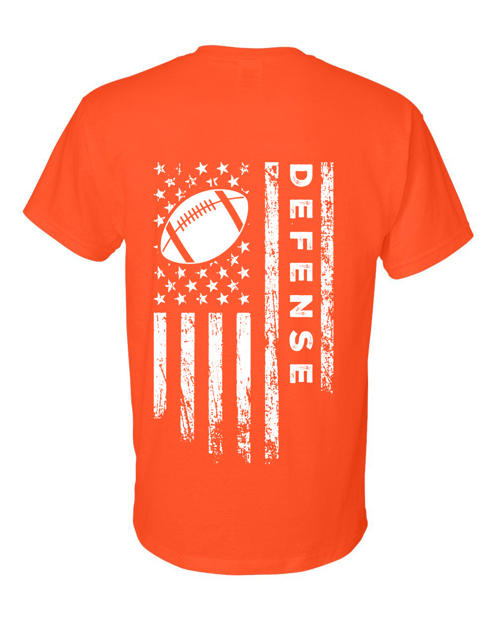 DEFENSE /U.S.A. FLAG T-Shirt - ADULT White Lettering/White Flag