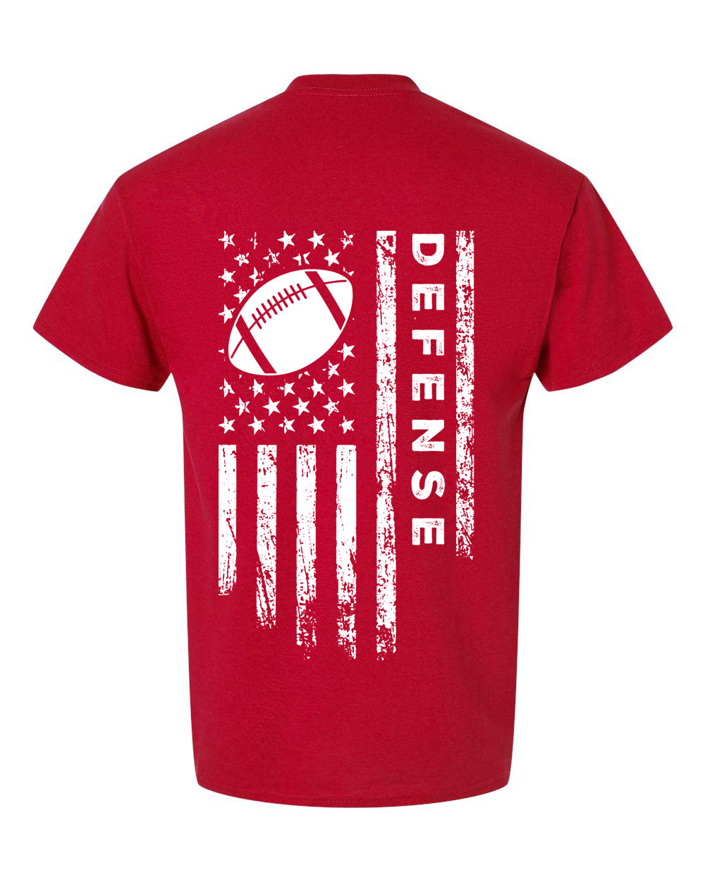 DEFENSE /U.S.A. FLAG T-Shirt - ADULT White Lettering/White Flag