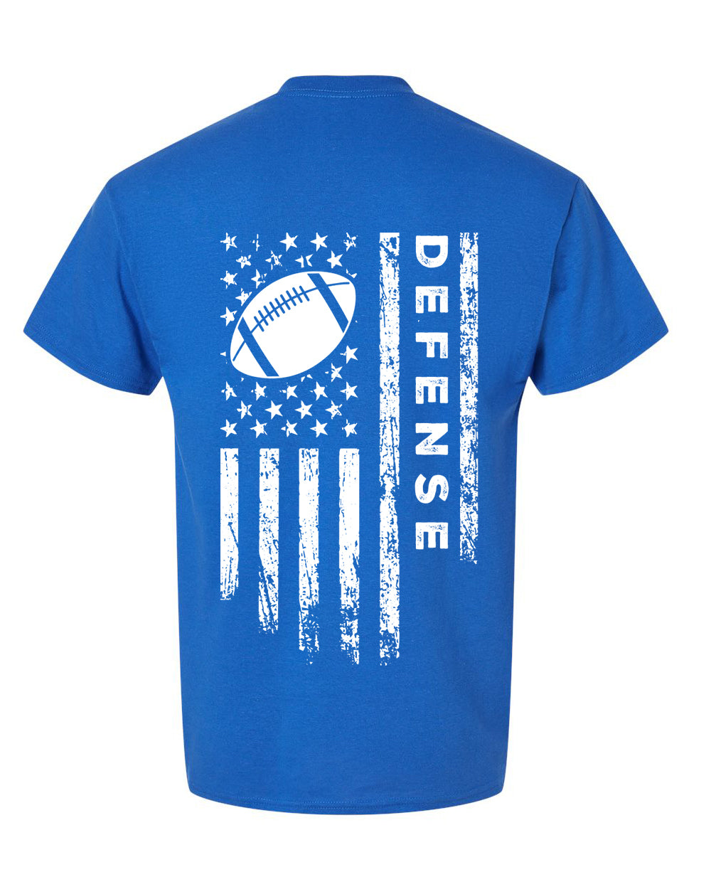 DEFENSE /U.S.A. FLAG T-Shirt - ADULT White Lettering/White Flag