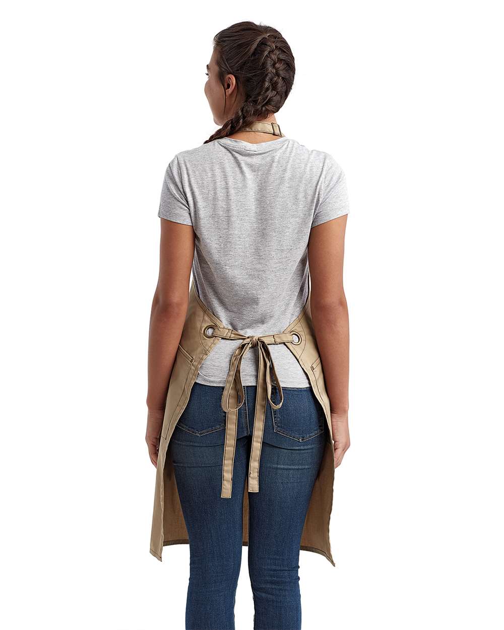 Artisan Collection by Reprime Barley Recycled Bib Apron with Pocket - RP121