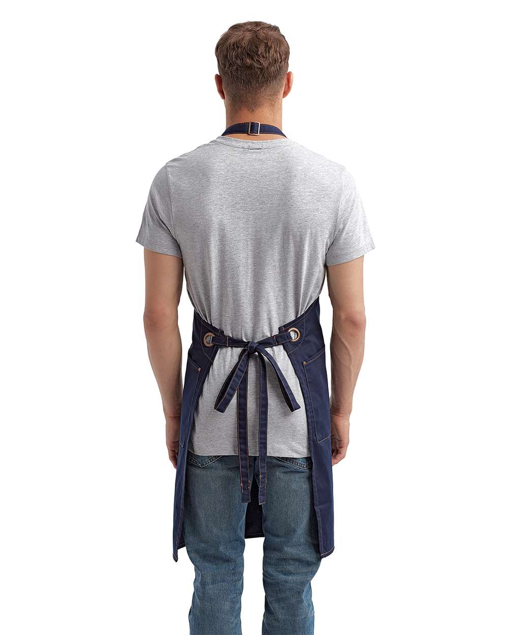 Artisan Collection by Reprime Barley Recycled Bib Apron with Pocket - RP121