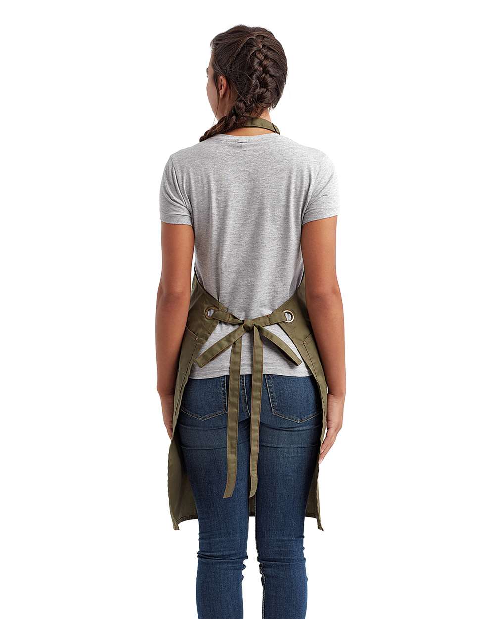 Artisan Collection by Reprime Barley Recycled Bib Apron with Pocket - RP121