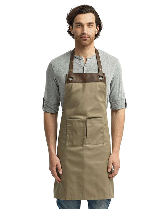 Artisan Collection by Reprime Espresso Bib Apron with Pocket - RP123