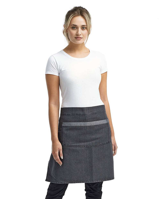 Artisan Collection by Reprime Domain Contrast Denim Waist Apron with Pocket - RP128