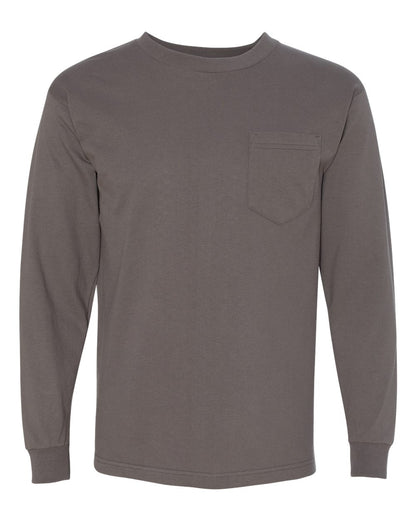 Bayside - USA-Made Long Sleeve Pocket T-Shirt - 8100