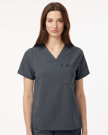 Jaanuu Women's Rhena Essential 1-Pocket Scrub V-Neck Top - W10001