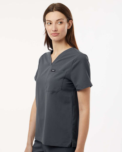 Jaanuu Women's Rhena Essential 1-Pocket Scrub V-Neck Top - W10001
