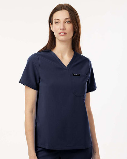 Jaanuu Women's Rhena Essential 1-Pocket Scrub V-Neck Top - W10001