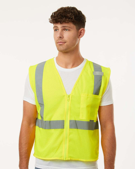 Kishigo Single Pocket Zipper Mesh Vest - 1089-1090