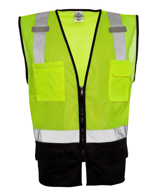 Kishigo Unisex Black Bottom Mesh Class 2 Vest - 1509