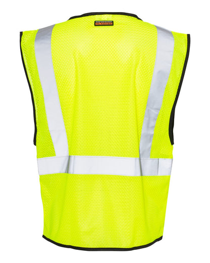 Kishigo Unisex Zippered Mesh Economy Class 2 Vest - 1547-1548